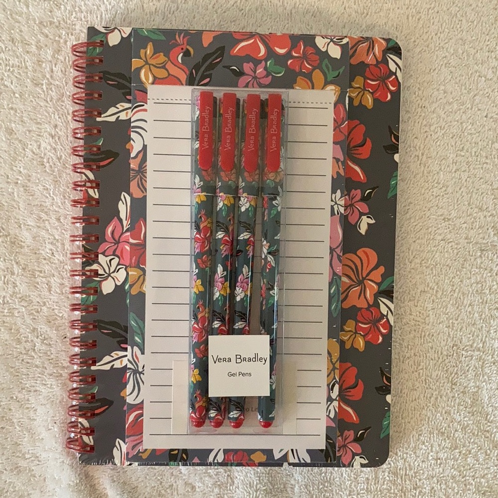 Sold. HP! Vera Bradley Notebook, Notepad, Gel Pen Set - Picture 1 of 10